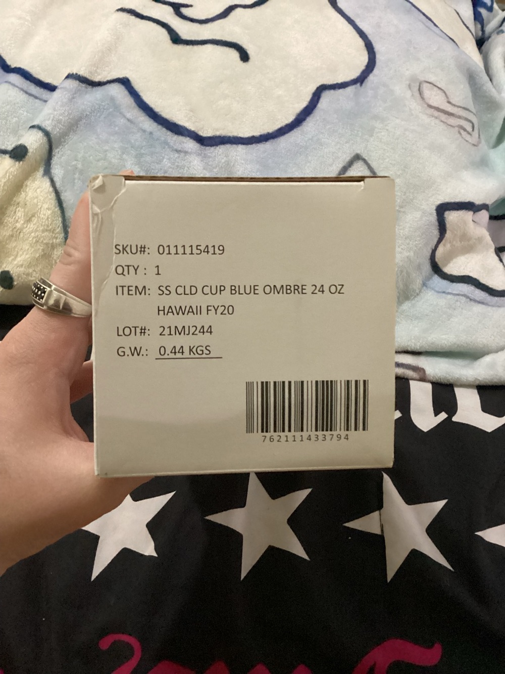 NWT-Hawaii only Starbucks Metallic Teal Travel Tumbler with turtles on top